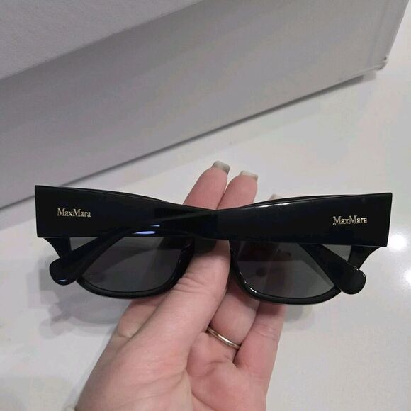Max Mara Sunglasses MM0041 FRANCOISE  01A Black Mirror Woman new